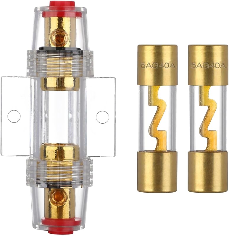Porta-fusível em linha VEXUNGA AGU 40 A para cabos 4–8 AWG com fusíveis – Kit com 2 fusíveis