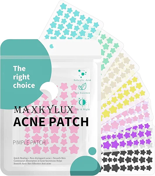 Star Pimple Patches for Face, Acne Patches, Cute Colorful Star Zit Covers with Hydrocolloid & Tea Tree Oil, Salicylic Acid Cica Extract 4 Sizes (8mm/9mm/11mm/14mm) | 357 Count