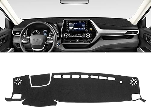 Xotic Tech - Alfombrilla para consola central precortada, antideslizante, protector solar antirreflejos, cubierta negra, compatible con Toyota