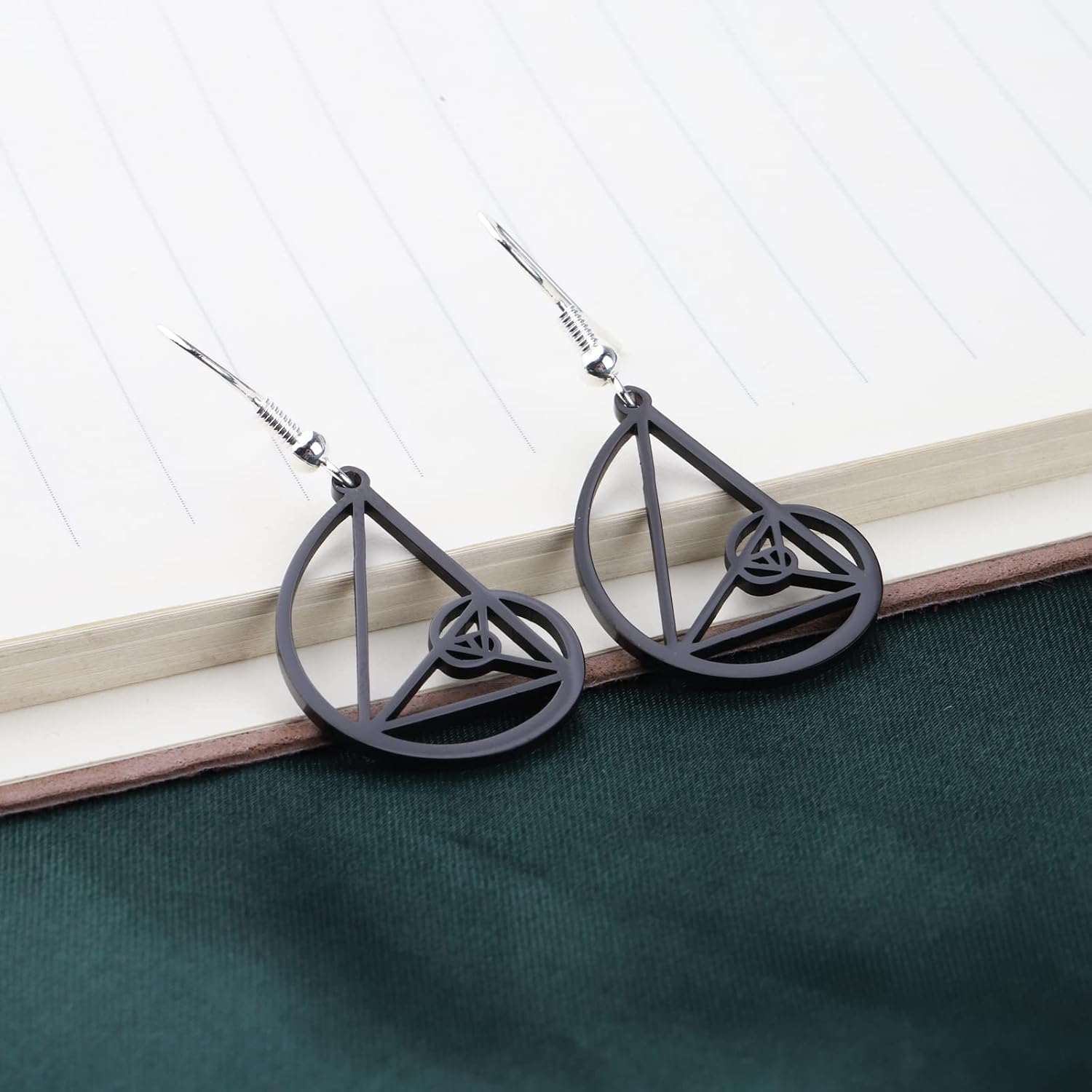 PLITI Golden Ratio Earrings For Math Lover Fibonacci Spiral Gift Sacred Geometry Math Jewelry Mathematician Gift