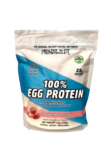 Healthy 'N Fit 100 Percent Egg Protein, Strawberry Passion, 12