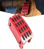 Red Gas Pedal Extender Cover Anti-Slip Adjustable Foot Pedal Pad Compatible with 2007-2017 Wrangler JK JKU 24-DOORNOT for 2018 JL Models