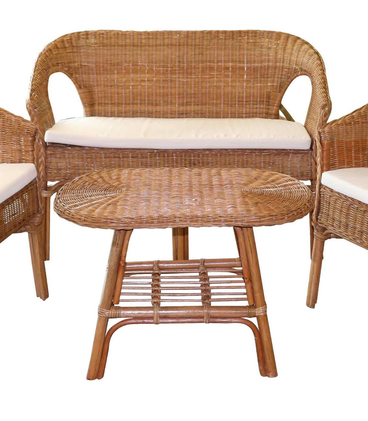 SUNNYDAYS Le ROTIN - Salon DE Jardin Sienna 78X59X60CM / 78X104X60CM / 50X67X46CM