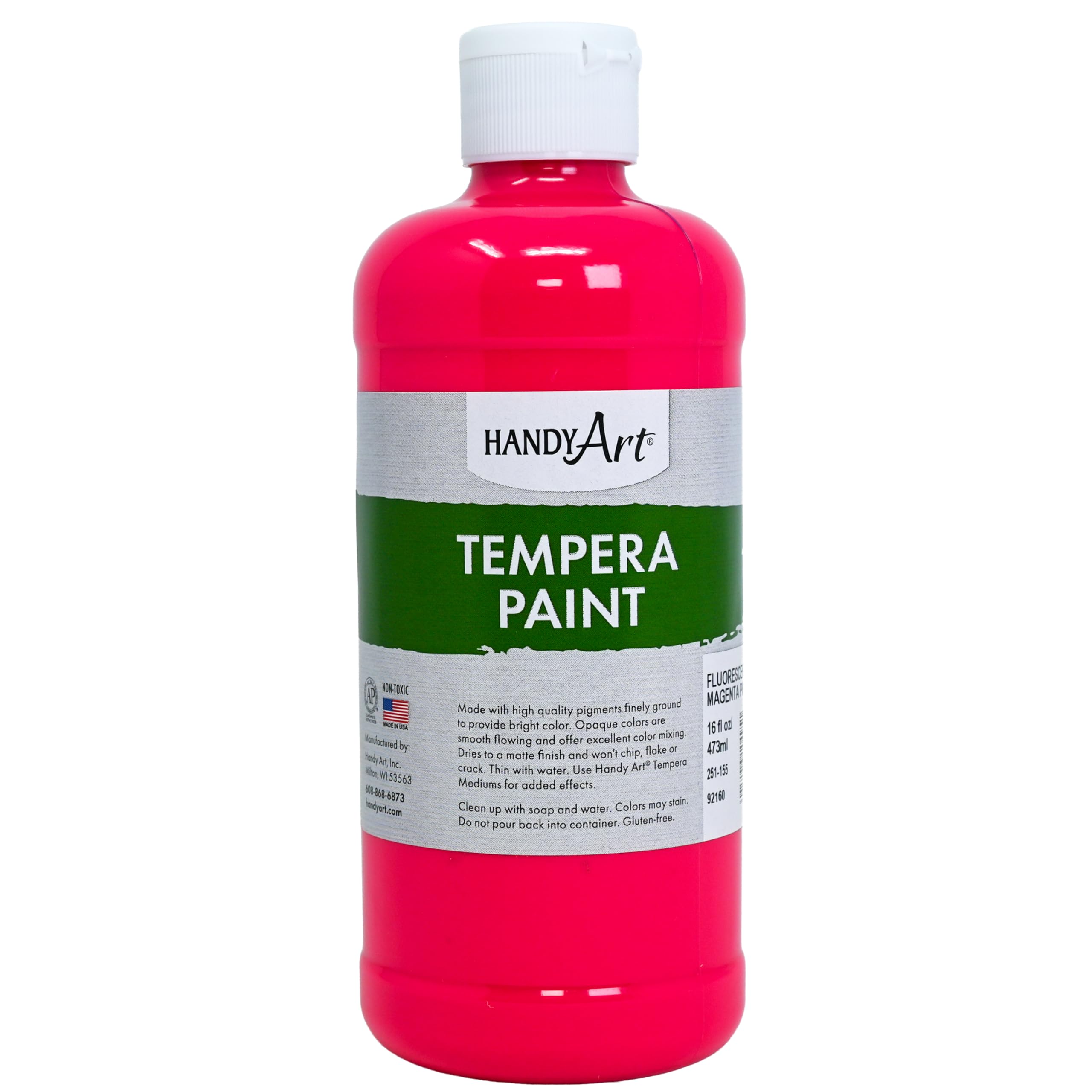 Handy Art Premium Tempera Paint, Blue, 16 oz Pint Bottle — view 48
