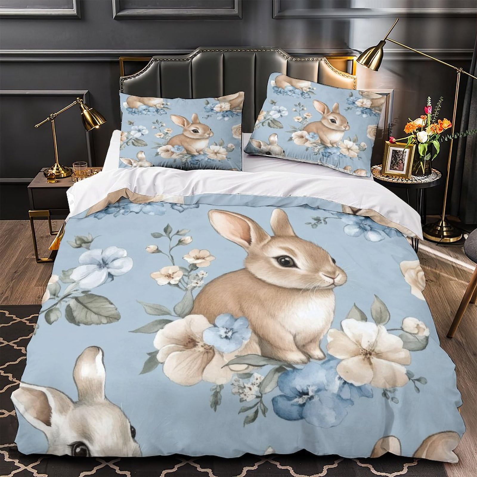 Housse de Couette Hypoallergique anti-acariens pour Hommes Lit Simple 135x200