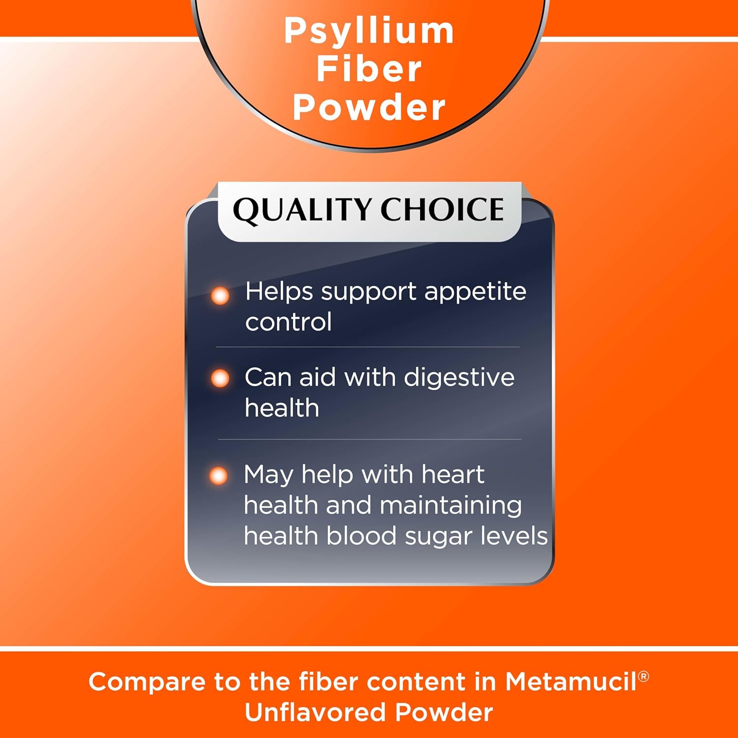 Quality Choice Psyllium Fiber Powder, Original Formula, 48 Doses for Daily Digestive System Support. Promotes Regularity with Gentle Soluble Fiber in Convenient Powder Formula - Image 3