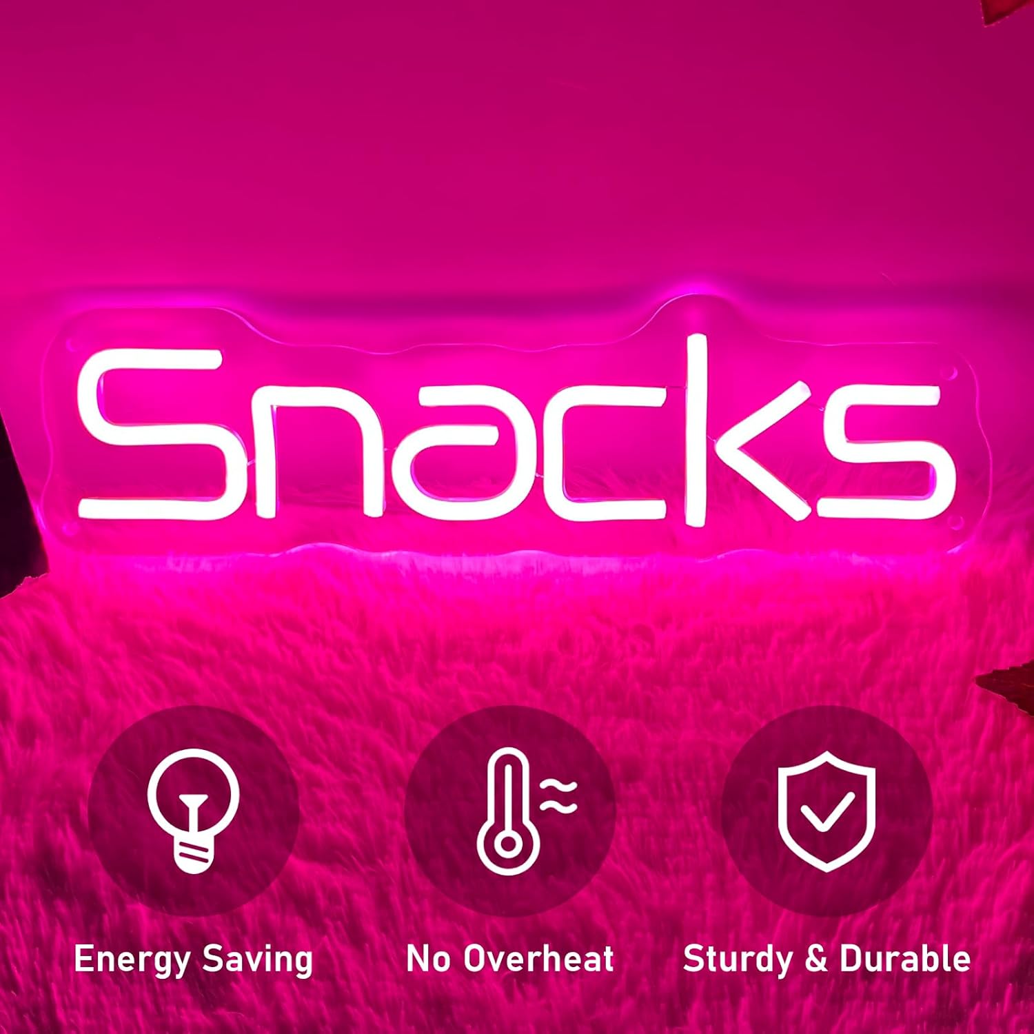 Snacks Neon Sign Snacks Store Light Up Sign,USB Powered,Adjustable Brightness Snacks LED Neon Sign for Store Window Business Bar Coffee Hotel Salon Restaurant Lounge 38cm*11cm