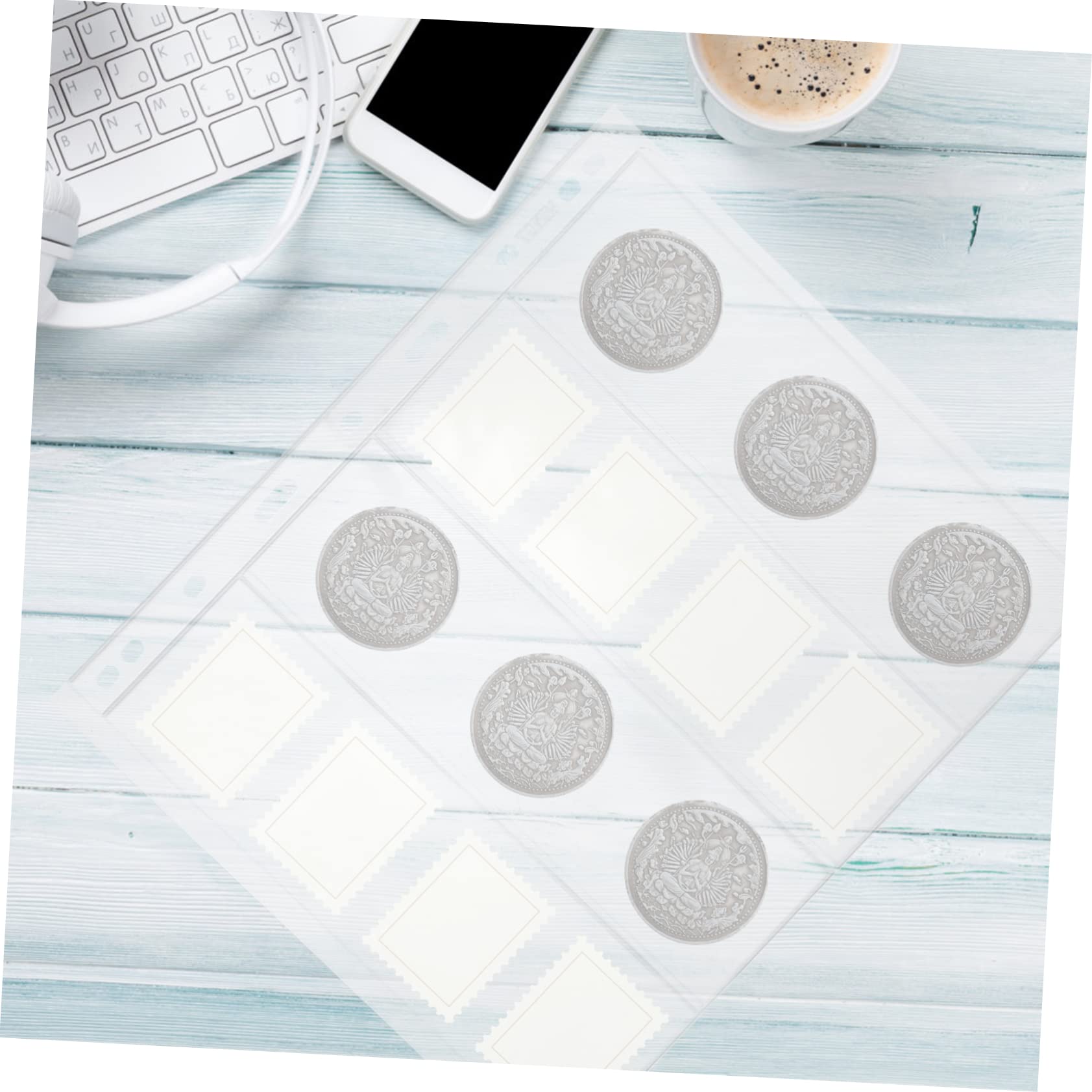 Pages de Timbres Pvc 20 Feuilles pour Classeur D'album