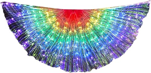 Miniatura 6 de Disfraz de princesa para niñas con luces LED, alas de mariposas, danza del vientre, disfraz para niñas para Navidad, fiesta de Halloween