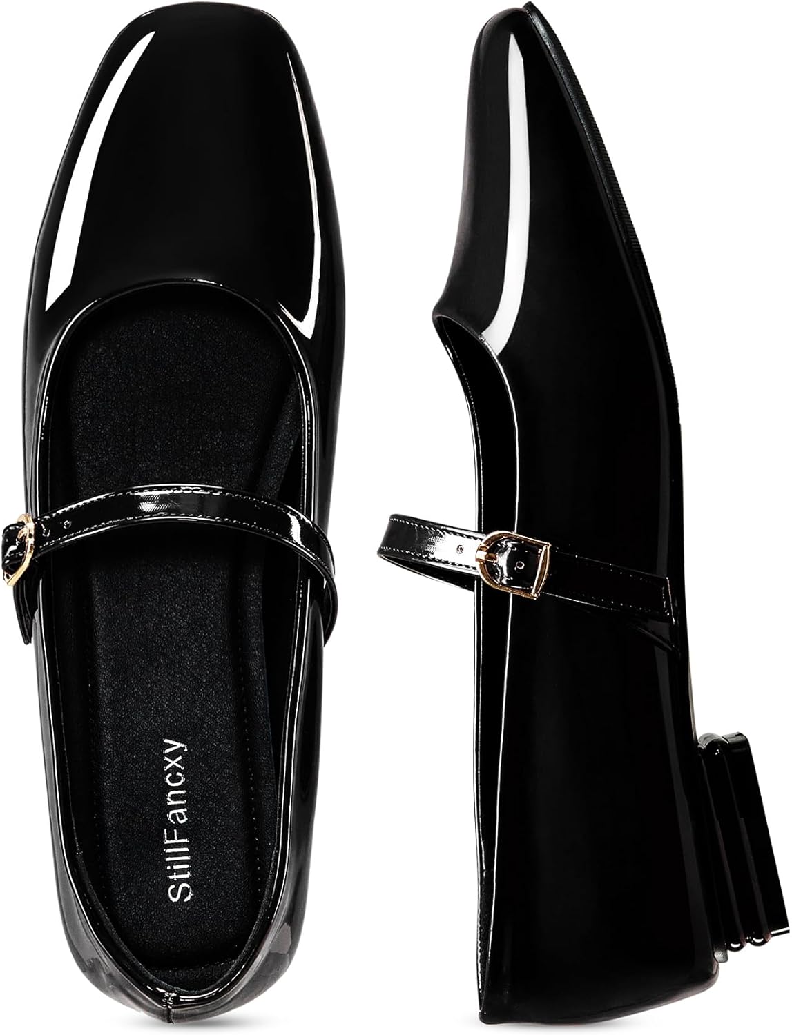 StillFancxy Women's Mary Jane Flats Closed Round Toe Ballet Flat Dressy Comfortable Slip on Shoes - Image 5