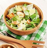 Vista 7 de Lawei Juego de 4 cuencos de ensalada de bambú, 7 x 2.25 pulgadas, cuencos de madera individuales para comidas, frutas, ensalada, pasta, cereales