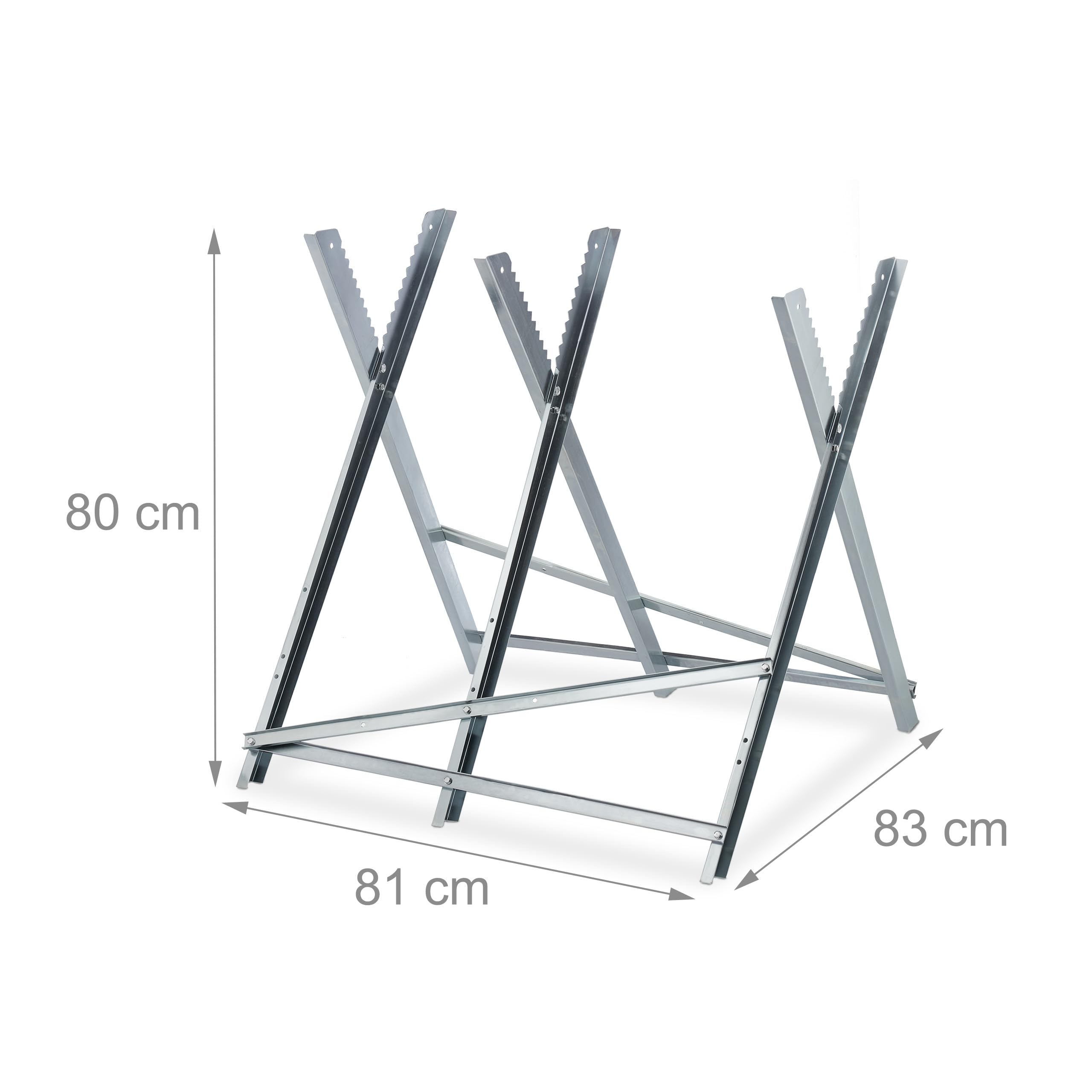 Relaxdays Chevalet de sciage, pliable, charge maximale 150 kg, acier