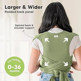 KeaBabies Baby Wrap Carrier Ring Sling - Easy to Wear, Adjustable D-Lite Baby Carrier Newborn to Toddler, Infant Carrying Shirt, Hands Free Bonding, Breathable Fabric Wearing Wrap (Dusty Olive)