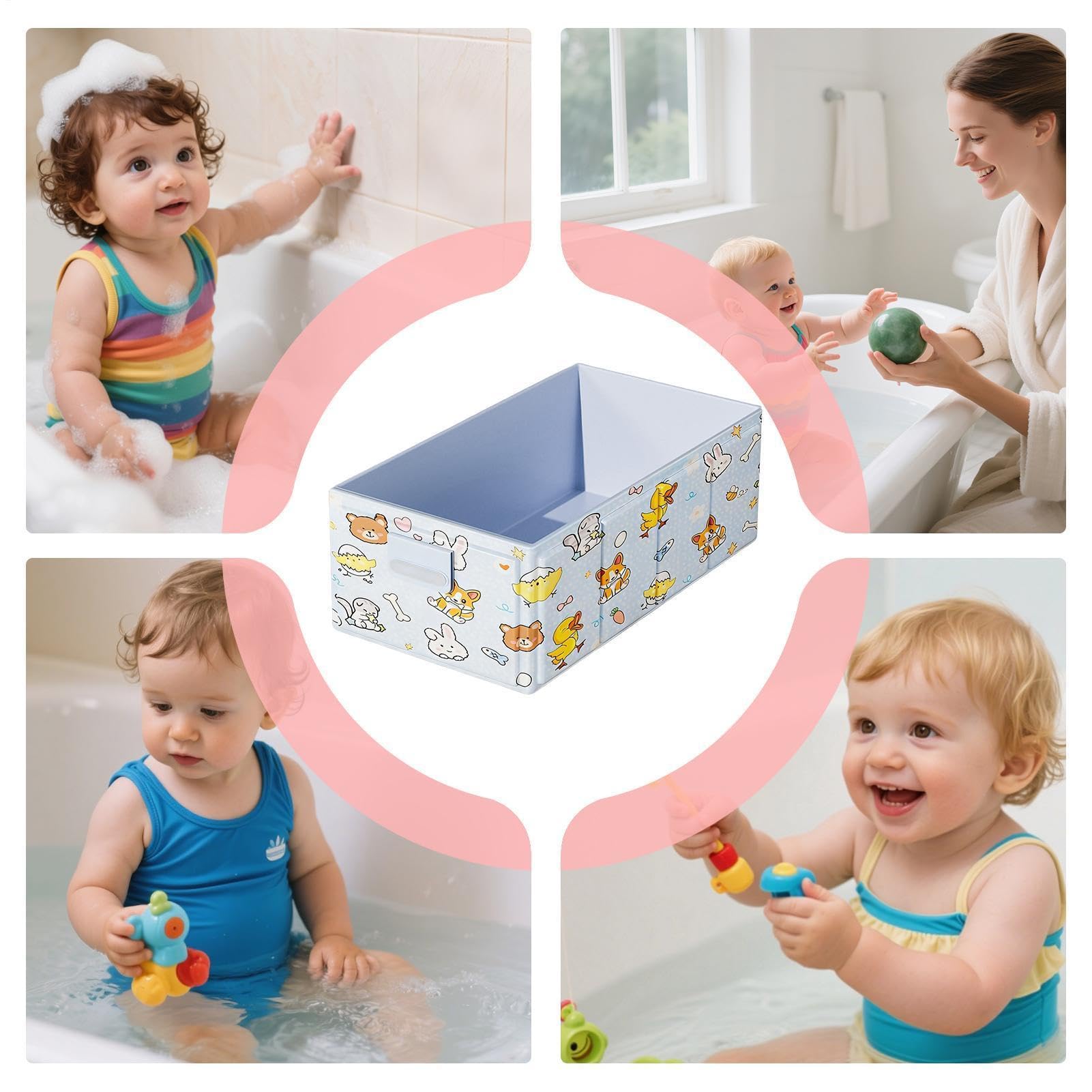 Vasca da bagno portatile Design con Tappo di Scarico | Vasca da bagno portatile per Bambini, SPA, Camper, Bagno, Viaggio, Balcone, Esterni, Interni