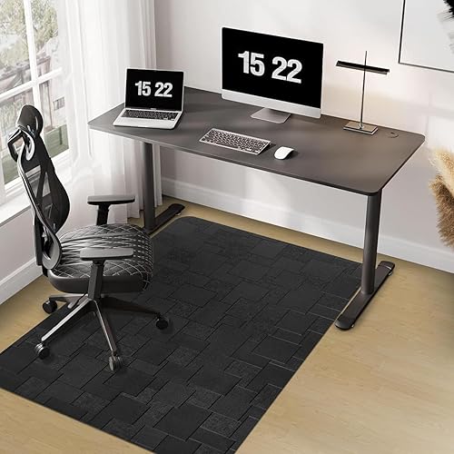 Tapete para silla de oficina para suelo duro, 48 x 36 pulgadas, tapete para silla de computadora, protector de suelo de escritorio multiusos para el