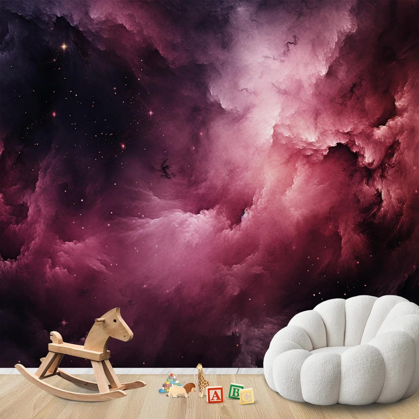 Hgjdjhnf 3D Mural Photo Wallpaper Galaxy Colour Gradient Purple Space Modern Living Room Bedroom Children's Room Wall Decoration Motif Wallpaper,250Cmx175cm Wall Sticker - Background Wall - Painting - Poster