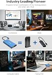 Docking Station, UtechSmart Triple Monitors Laptop Docking Station USB C Adapter with 2 HDMI, VGA,PD3.0,SD TF Card Reader, 4 USB Ports USB-C Dock Compatible for MacBook & Windows