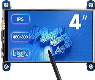 waveshare 4inch Resistive Touch Screen LCD 480×800 HDMI IPS Display Compatible with Raspberry Pi 4B/3B+/3A+/3B/2B/1B+/1A+/Zero 2 W/Zero W/Zero Works as a Computer Monitor (No Touch)