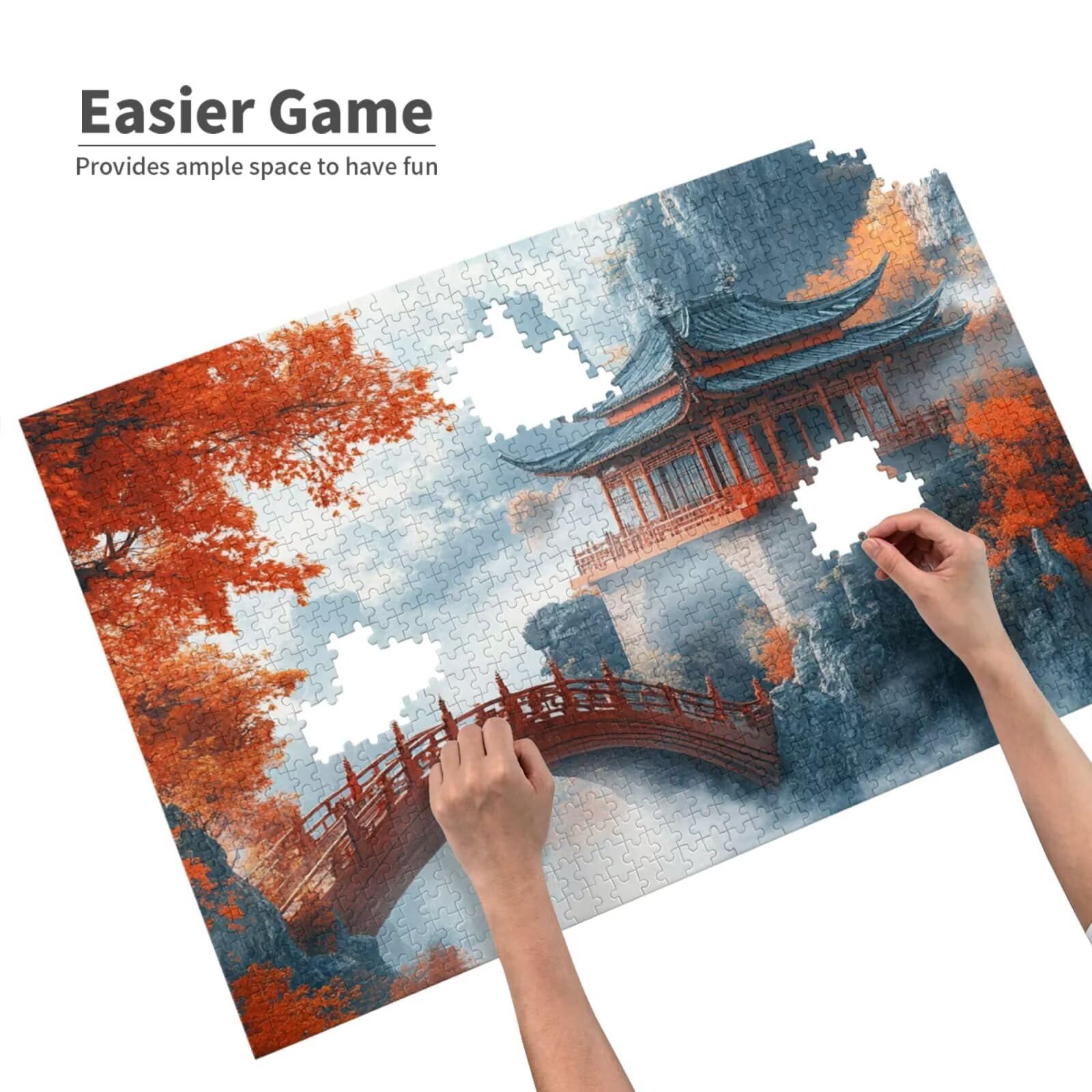 Puzzle krajobrazu, 6000 elementów, puzzle na strych, dla dorosłych, z pudełkiem na prezent, duże drewniane puzzle dla dorosłych, gra zręcznościowa dla całej rodziny, prezenty dla kobiet, 105 x 180 cm