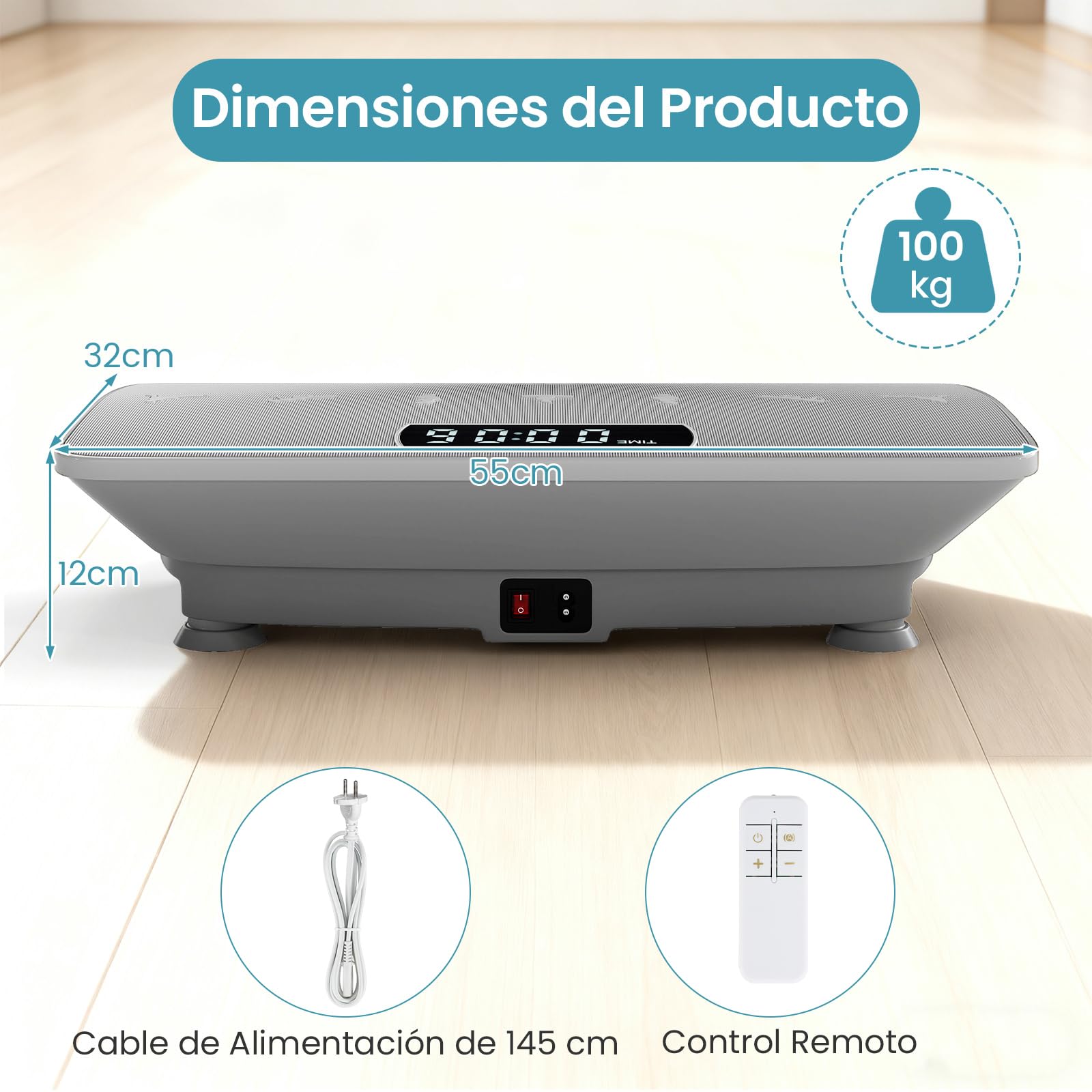 COSTWAY Plataforma Vibratoria Muscular, Plataforma Vibración con Sensor de Gravedad, 10 Intensidades Ajustables, Mando a Distancia, Bluetooth, Máquina de Entrenamiento para Hogar