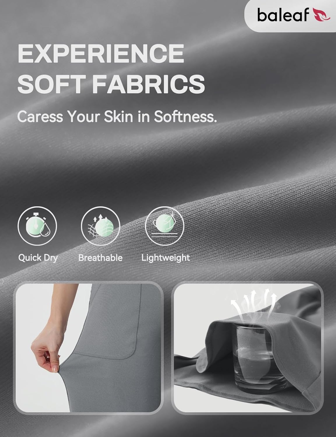 baleaf Women's High Waist Yoga Capri Pants with Pockets - Image 7