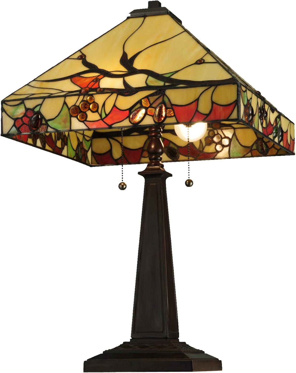 Meyda Home Decorative 25"H Woodland Berries Table Lamp
