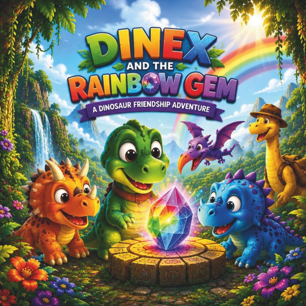 Dinex and the Rainbow Gem: A Dinosaur Friendship Adventure