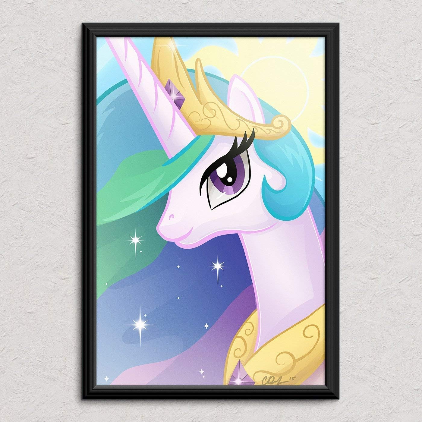 Princess Celestia Portrait - My Little Pony - Original Art Poster Print