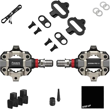 Favero Assioma PRO MX-2, Dual-Sensing Side Pedal Based Cycling MTB Power Meter, Bluetooth and ANT+ Connectivity for Bike Computers, Cycling GPS Units, Smartphones