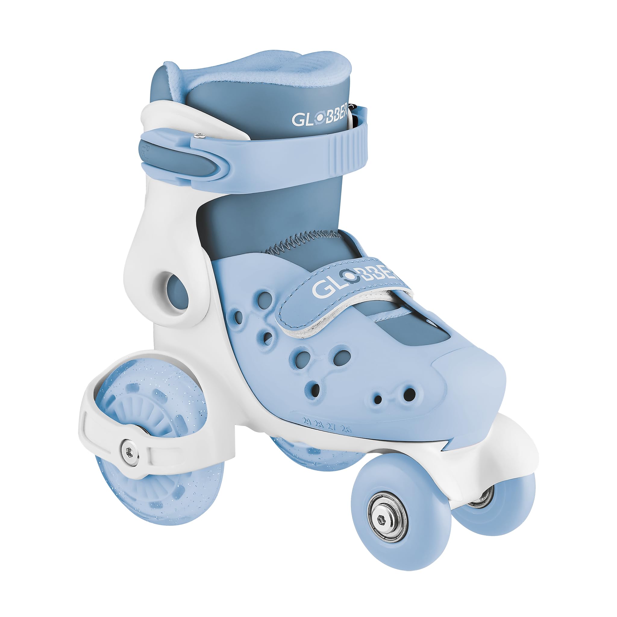 Globber Learning Skates Quad Patins à roulettes en polyuréthane 26-29 avec fermeture 50 mm