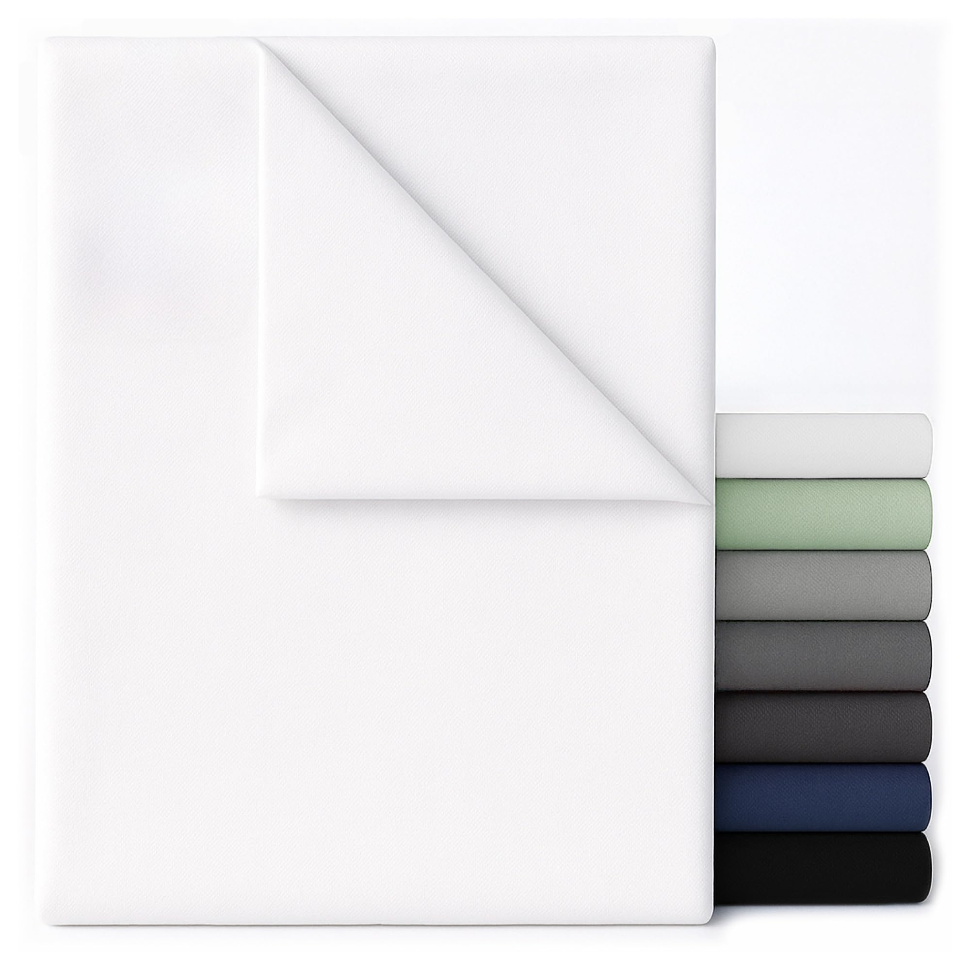 Dreamzie Bettlaken ohne Gummizug 230x270 Weiß - Flaches Mikrofaser Betttuch besonders weich für Doppelbett 140x200/150x200 - Oeko-Tex Zertifiziert