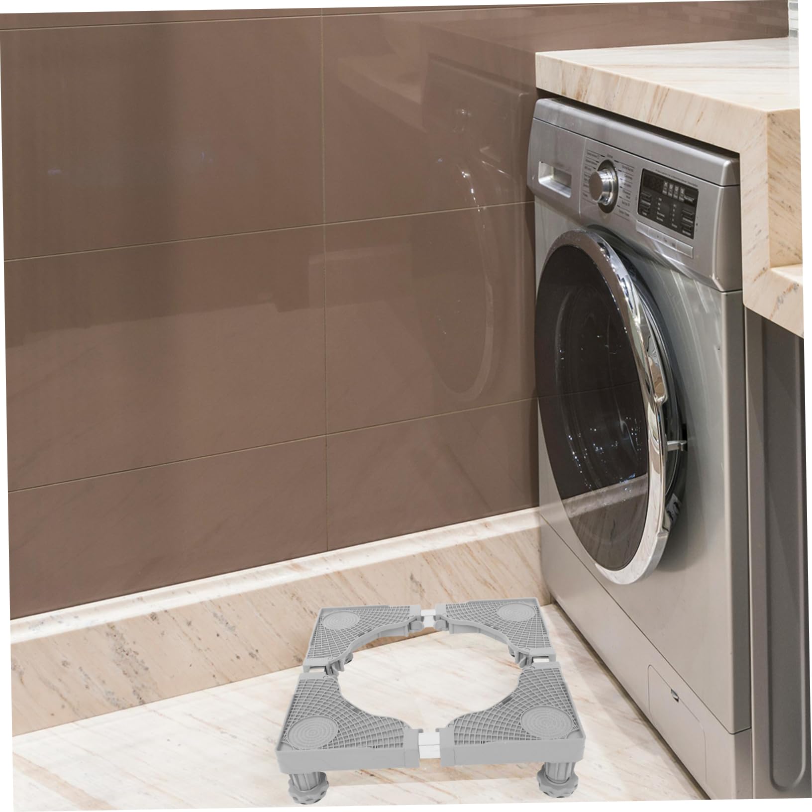 Amosfun Base Lavadora Ajustable Soporte Antivibración Pedestal Para Refrigerador
