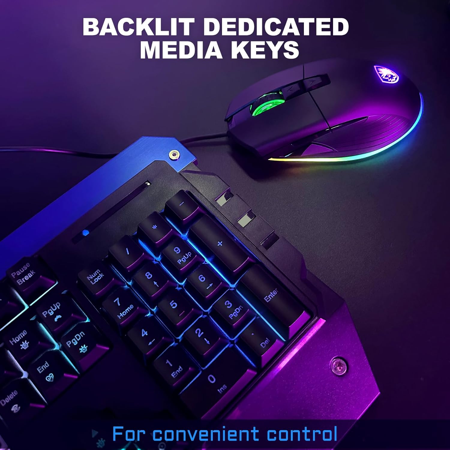 Backlit Dedicated Media Keys
