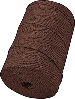 Vista 13 de Cuerda de yute natural de 0.079 pulgadas y 328 pies para manualidades, cuerda de yute de colores de 3 capas para envoltura de regalos, jardinería