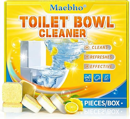 Maebho Tabletas limpiadoras de inodoro (24 unidades)  Tabletas sépticas seguras y ecológicas para limpieza continua  Potente removedor de manchas y