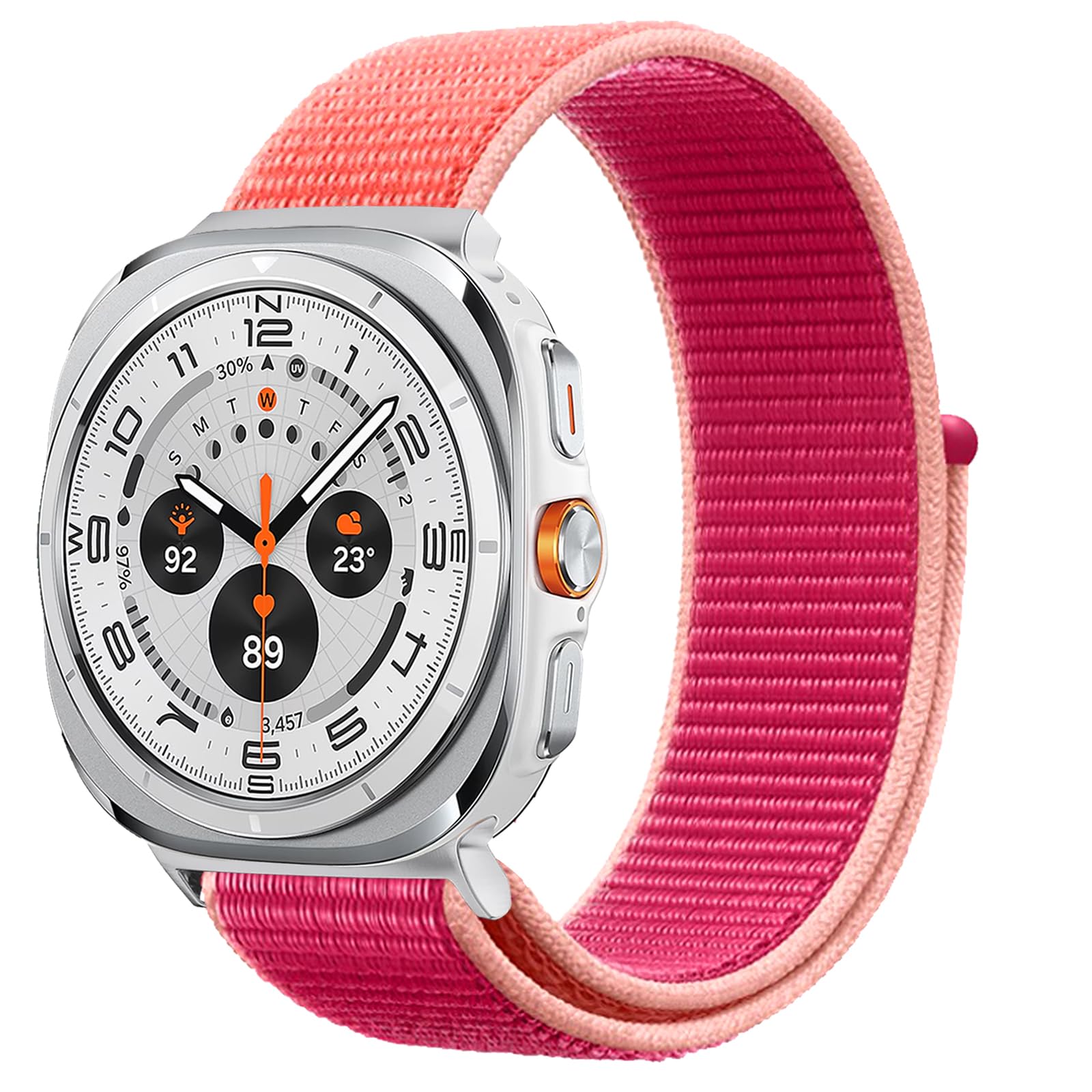 Nylon Bands for Samsung Galaxy Watch Ultra Bands 47mm Men/Women,Soft Breathable Fabric Sport Loop Strap Adjustable Wristband for Samsung Galaxy Watch