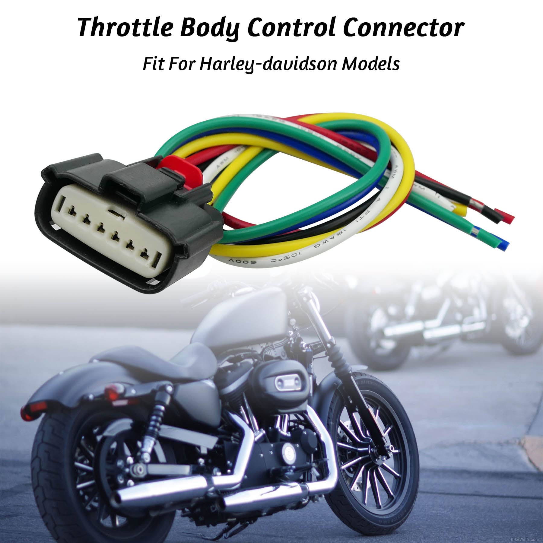 Drosselklappenkörper 6-poliger Steueraktor Stecker passend für Harley Davidson vorverdrahtet Ersatz 72483-08BK NM-33471-0601