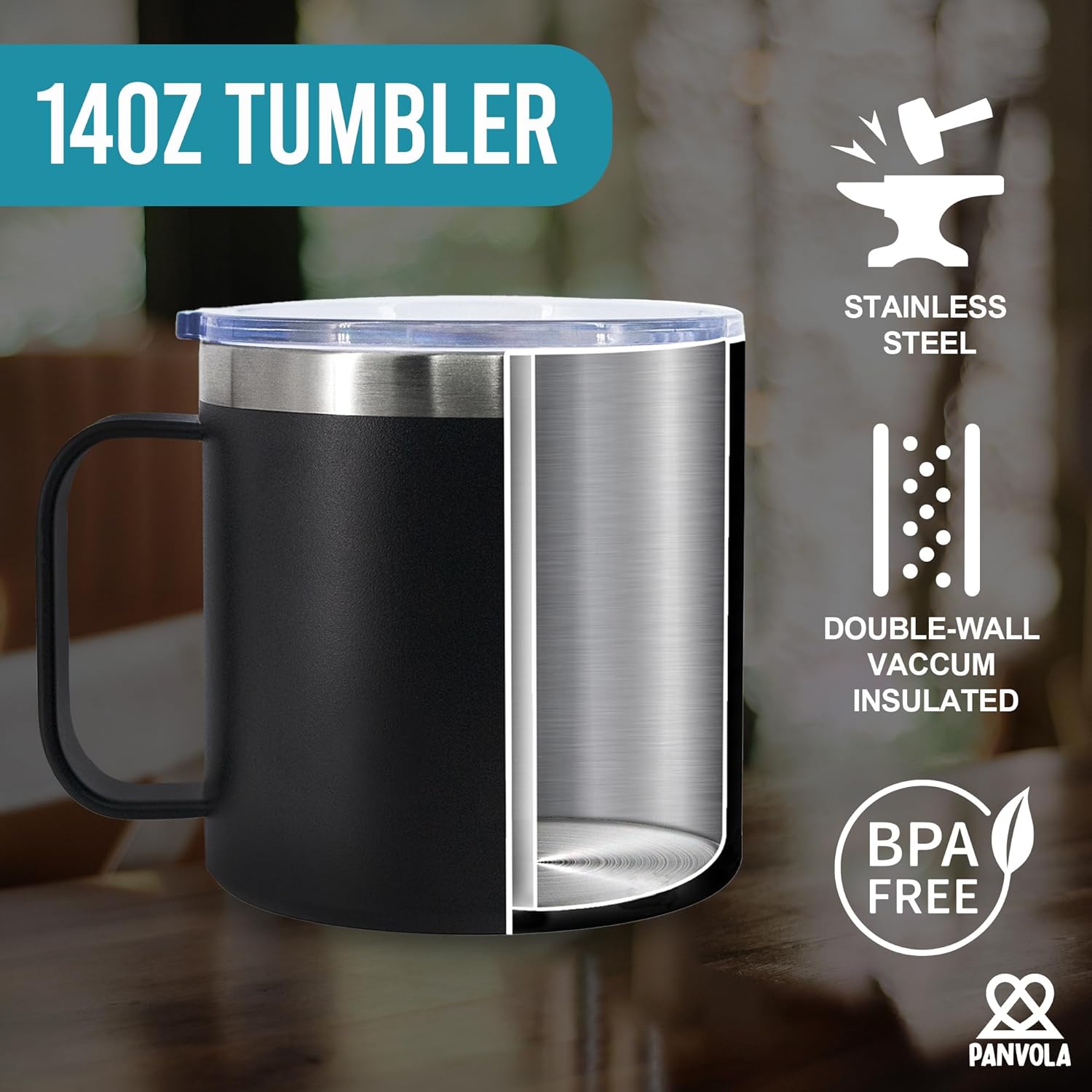 Panvola It's Dr Actually Doctor Gifts Insulated Coffee Mug 14oz With Handle And Lid New PhD Student Graduation Gifts From Mom Dad To Daughter Son Stainless Steel Tumbler Camping Travel Mugs - Image 4