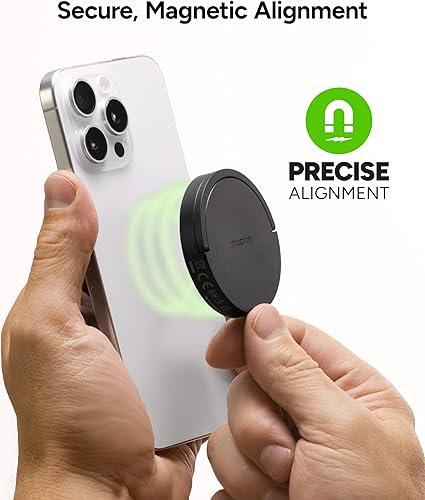 Miniatura 3 de Mophie Almohadilla de carga inalámbrica de 15 W con soporte, compatible con MagSafe y Qi2 para iPhone 171615141312, AirPods Pro (2 y 3 generación),