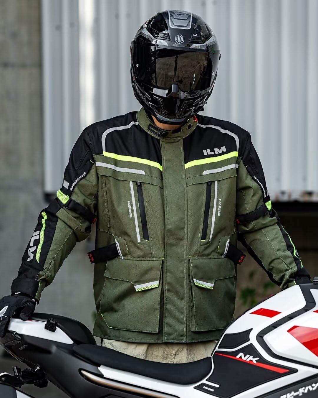 ILM Men's Street Motorcycle Jacket with CE Armor and Detachable Thermal Liner Waterproof Adventure Touring Jackets Model JRL3