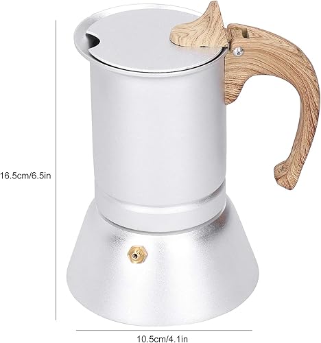 Miniatura 7 de Cafetera de café y café para estufa, estilo italiano clásico de 3 tazas de café expreso para café clásico italiano y cubano, cafetería