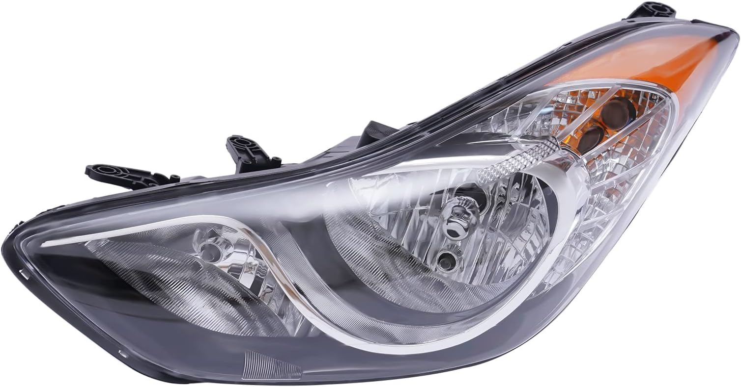Pair Of Halogen Headlight Assemblies For 2011-2013 Hyundai Elantra – DOT/SAE Certified
