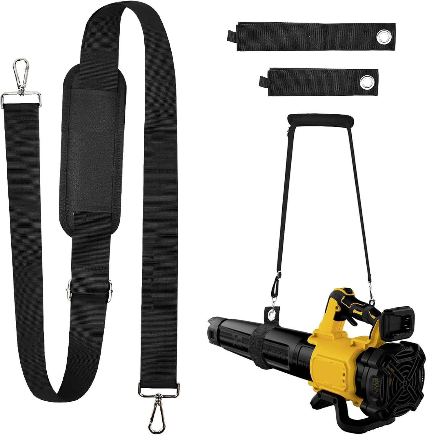 Lconvicely Universal Leaf Blower Strap Review: Adjustable Shoulder Harness for DEWALT EGO Yard Cleanup