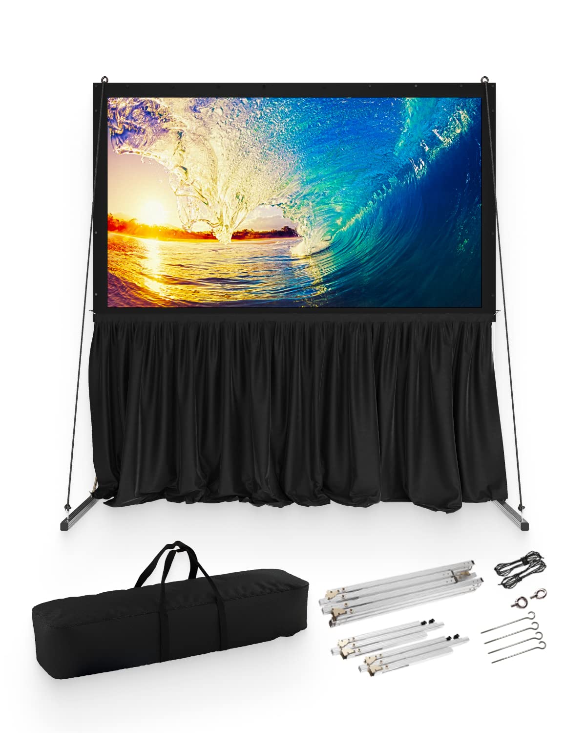 PropVue 120 inch Projector Screen with Stand or Wall Mount 2 in 1