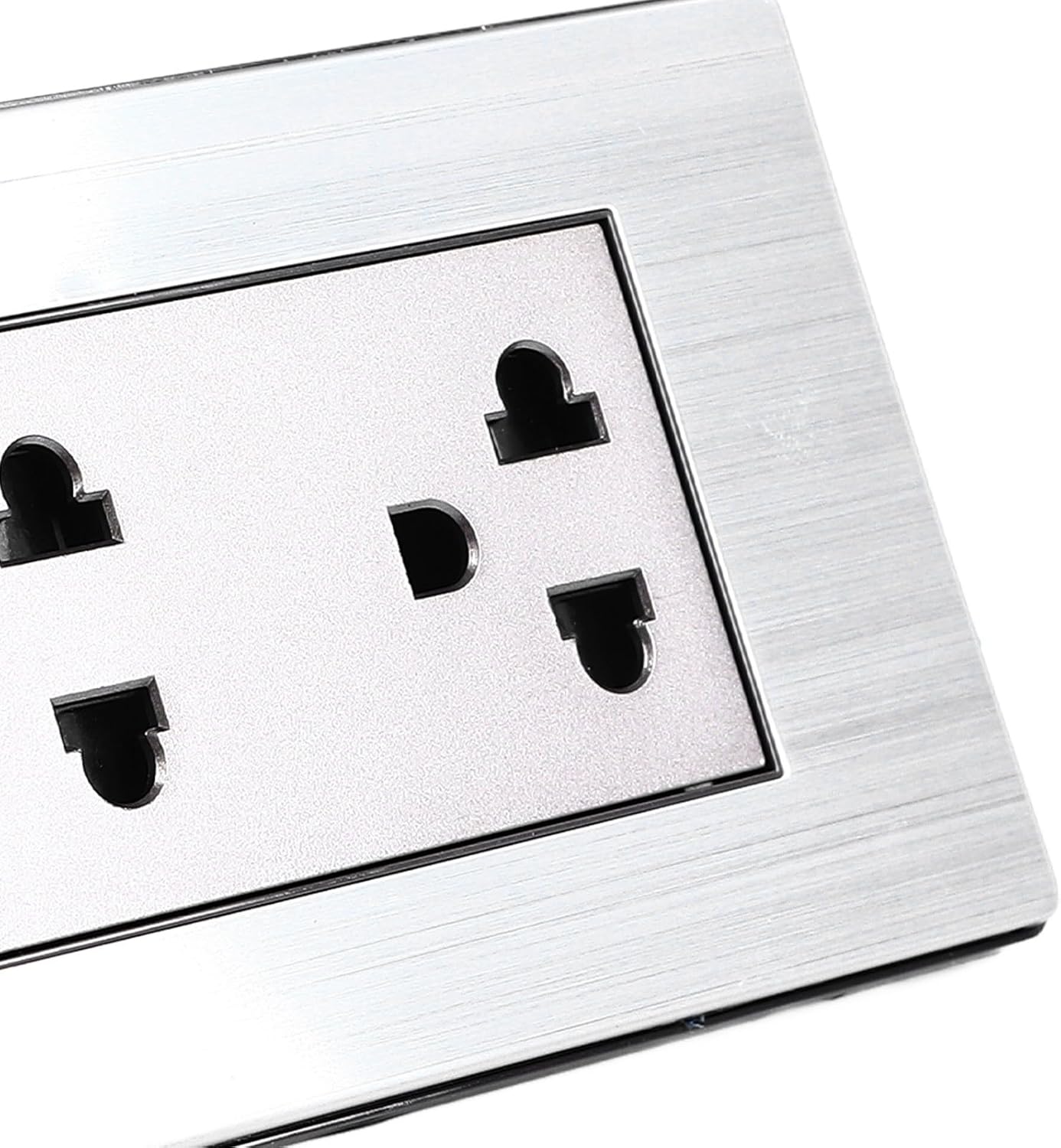 10PCS Electrical Wall Outlet, Fireproof Stainless Steel Outlet, Anticorrosion, Fast Charging, Universal Application