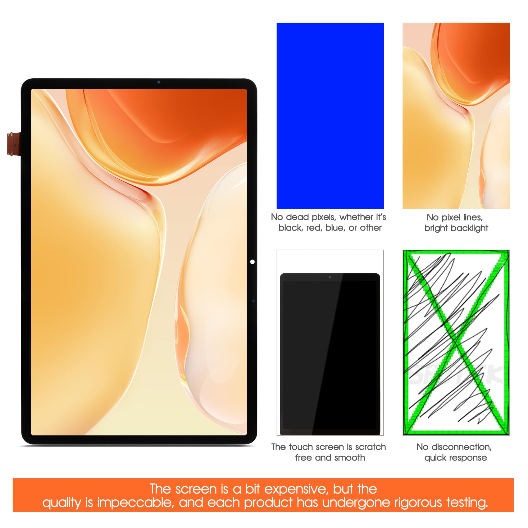 Display für Samsung Galaxy Tab S7 T870 Bildschirmersatz SM-T870 LCD Screen | Digitizer Touchscreen Komplett Assembly mit Reparatur, Schwarz,11,0 Zoll