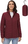 Royal Matrix Women's Packable Puffer Jacket Lightweight Winter Puffy Jacket Stand Collar Warm Puffer Coat