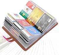 Vista 13 de Padike - Tarjetero RFID para tarjetas de crédito, organizador de tarjetas de visita, tarjetero con 96 ranuras para tarjetas de crédito, protector