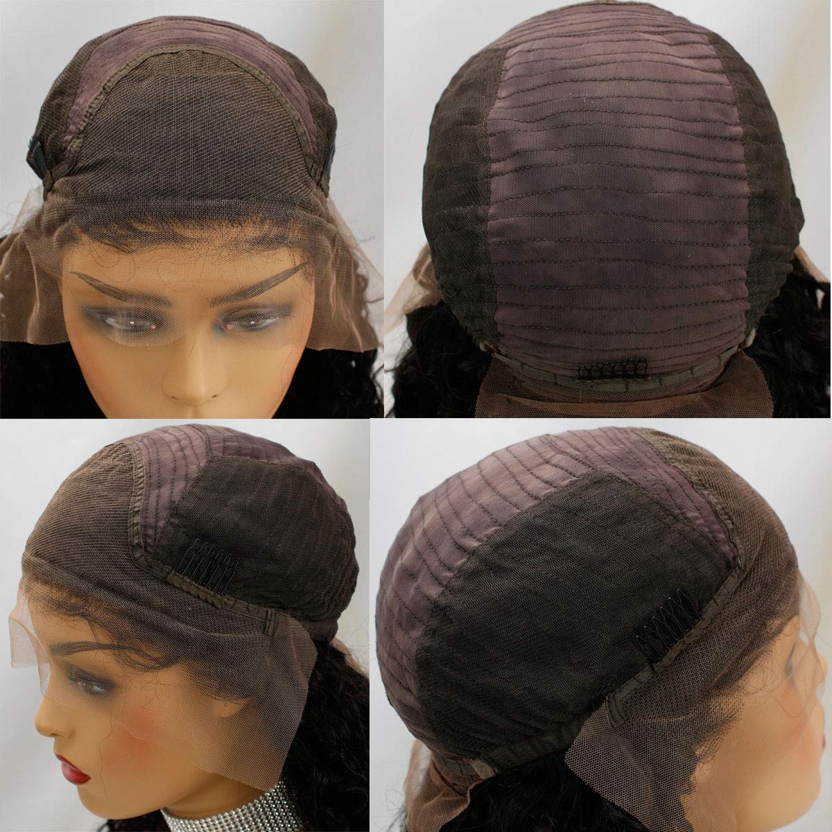 Dreambeauty 13x4" HD Transparent Water Wave Lace Front Human Hair Wigs with Baby Hair for Black Women 150% Density Brazilian Virgin Pre Plucked Lace Front Human Hair Wigs 16inch