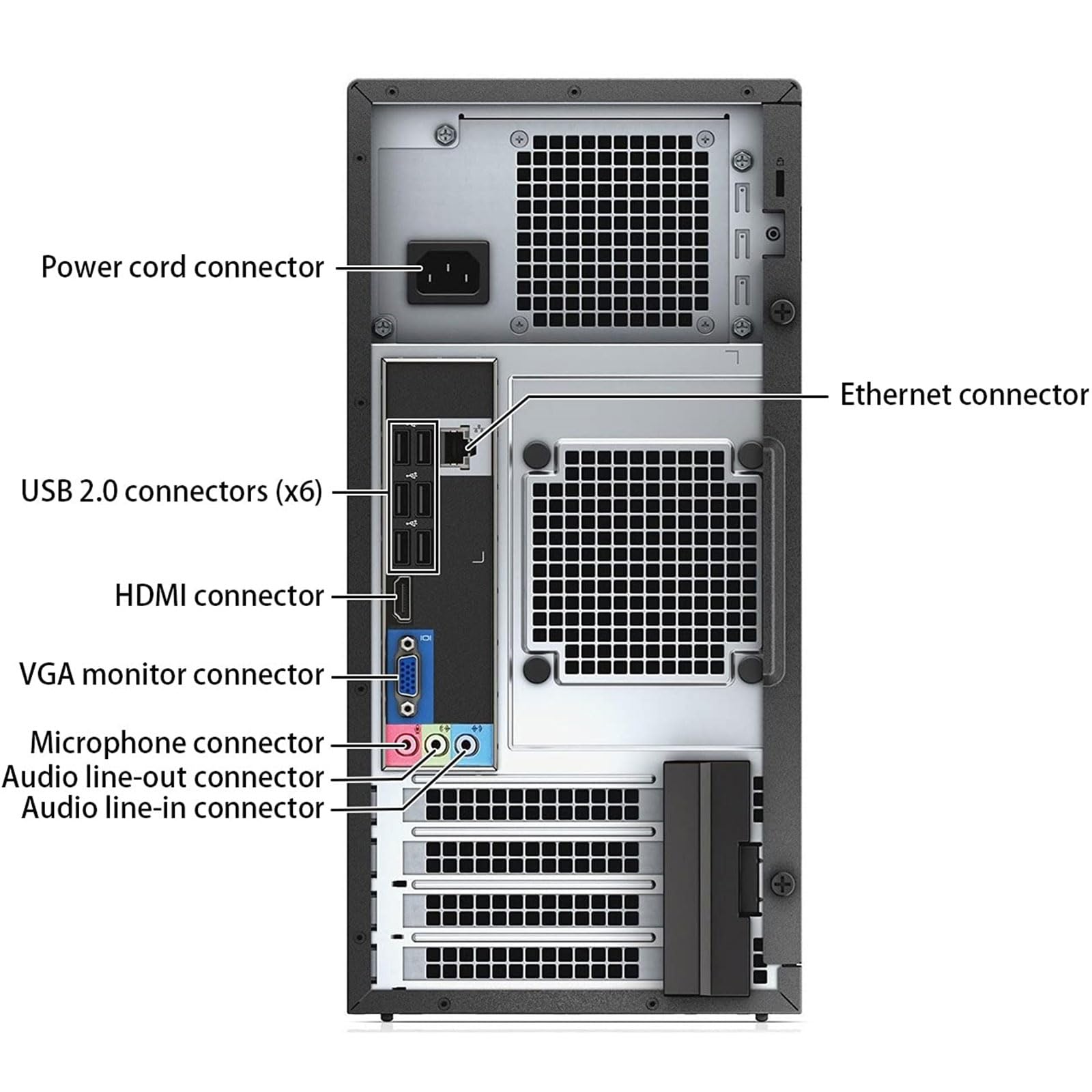 Dell Optiplex 390 Tower PC Desktop Computer, Intel i7-2600